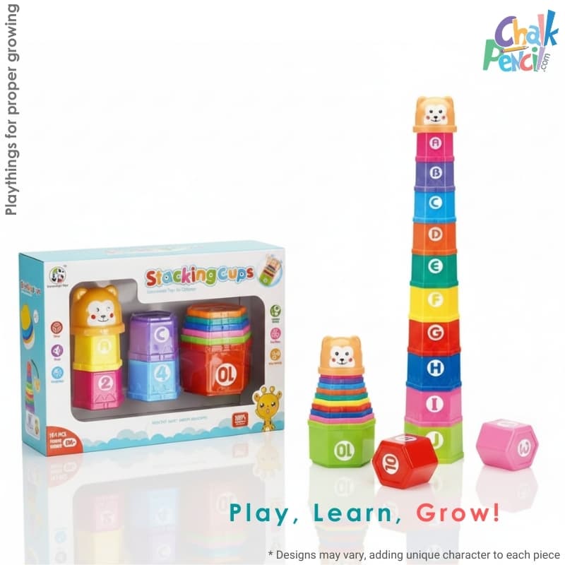 Colorful Baby Stacking Cups - Image 2