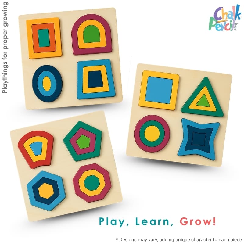 Colorful Shape Stacker Puzzle Set