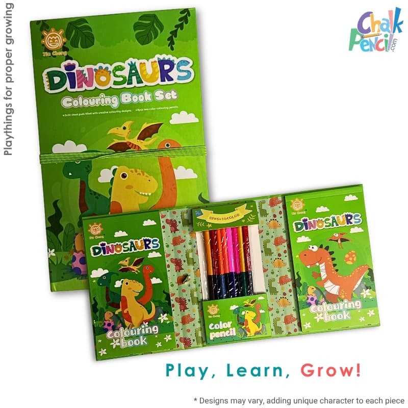 Dinosaur Coloring Book Set