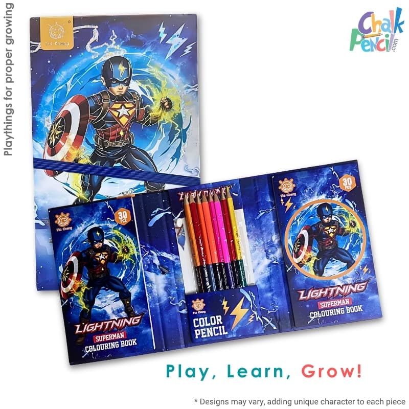 Superhero Coloring Book Set