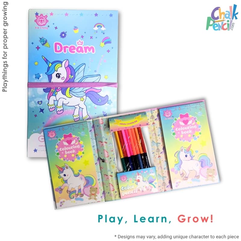Kids Unicorn Coloring Book Set