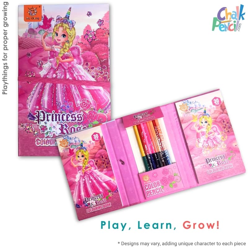 Princess Rose Coloring Book Set