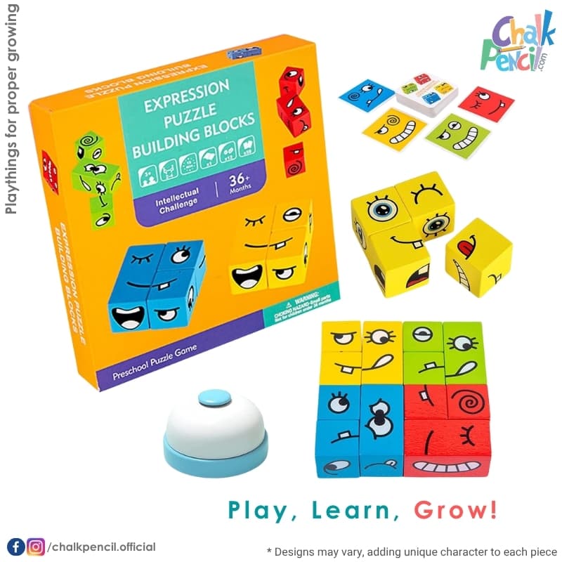 Pre School Expression Puzzle Building Blocks