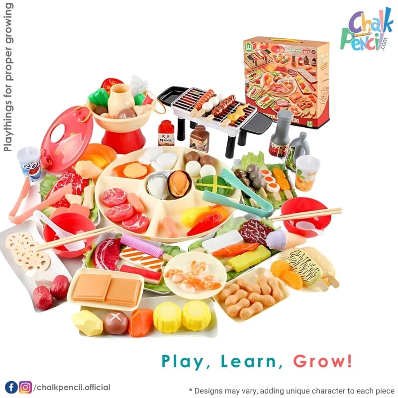 Delux Playset 118 pcs Hotpot BBQ 2in1