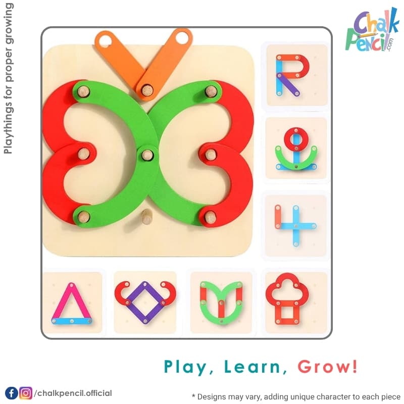 Montessori Wooden Stacking Puzzle Board - Image 1