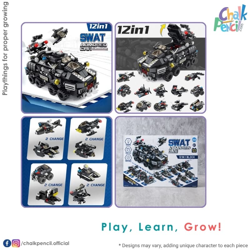 DIY SWAT 12 Models 572 pcs - Image 1