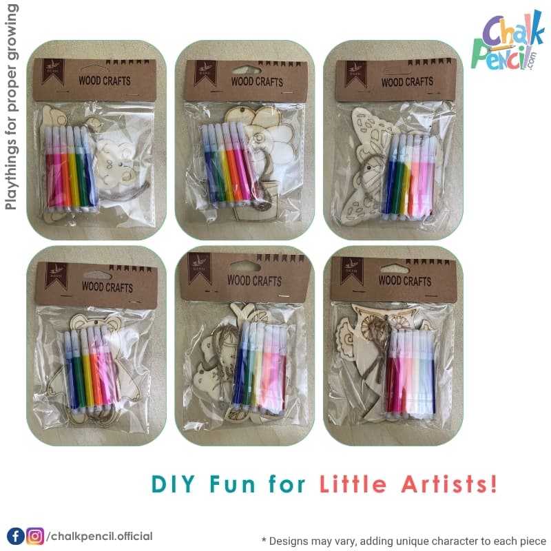 Wooden DIY Painting Cartoon Set
