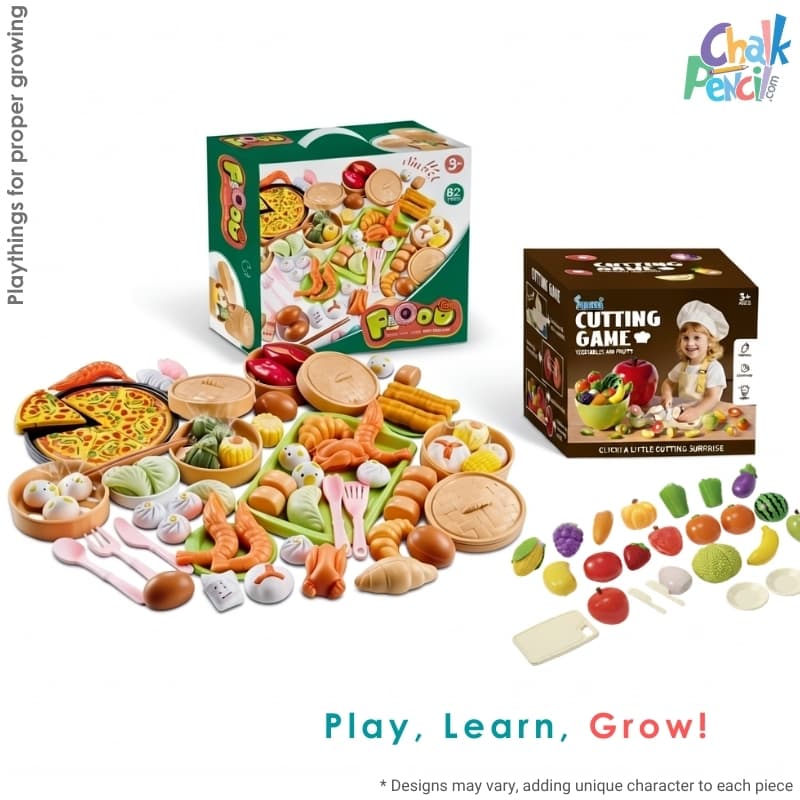 Little Chef Deluxe Food and Cutting Set - Image 1