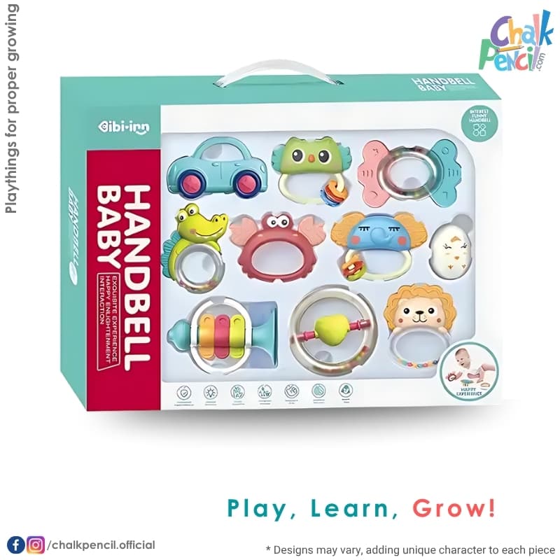 Handbell Baby Rattles Set 10 pcs - Image 1