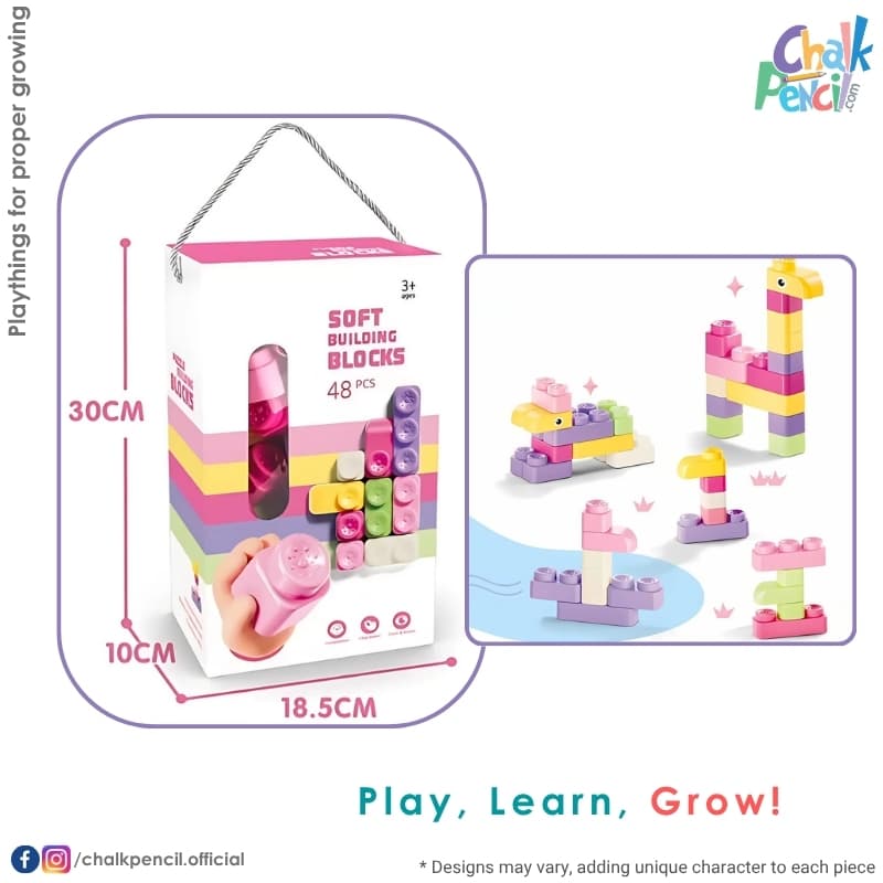 DIY Soft Building Blocks 48 pcs - Image 1