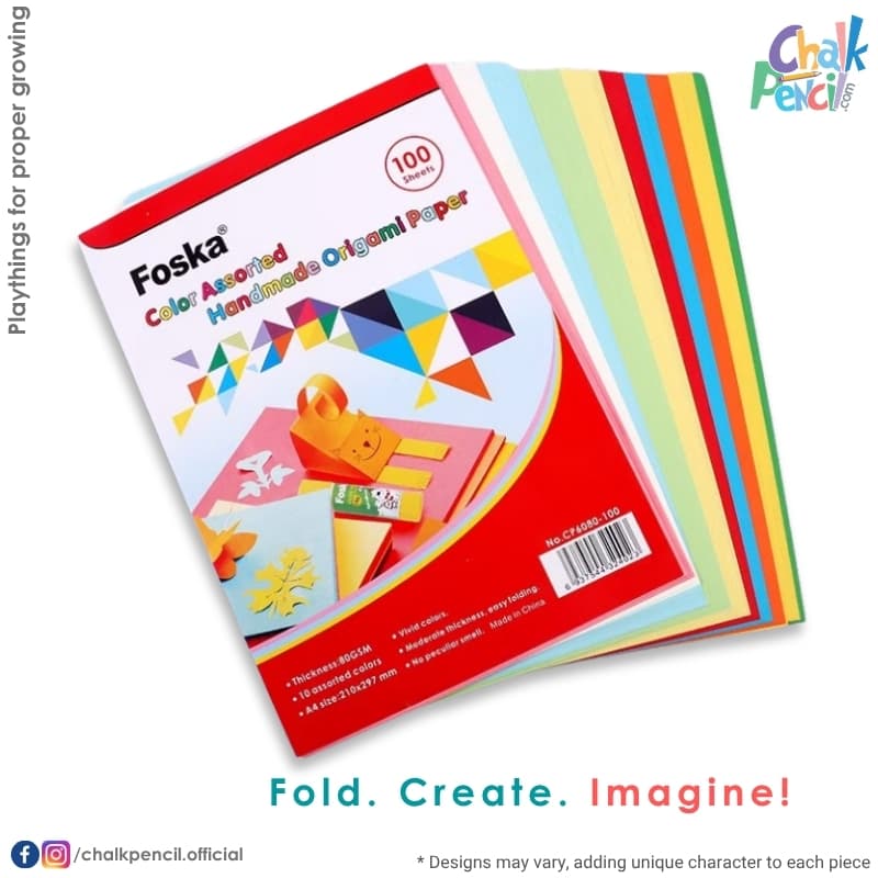 Foska Color Assorted Handmade Origami Paper - Image 1