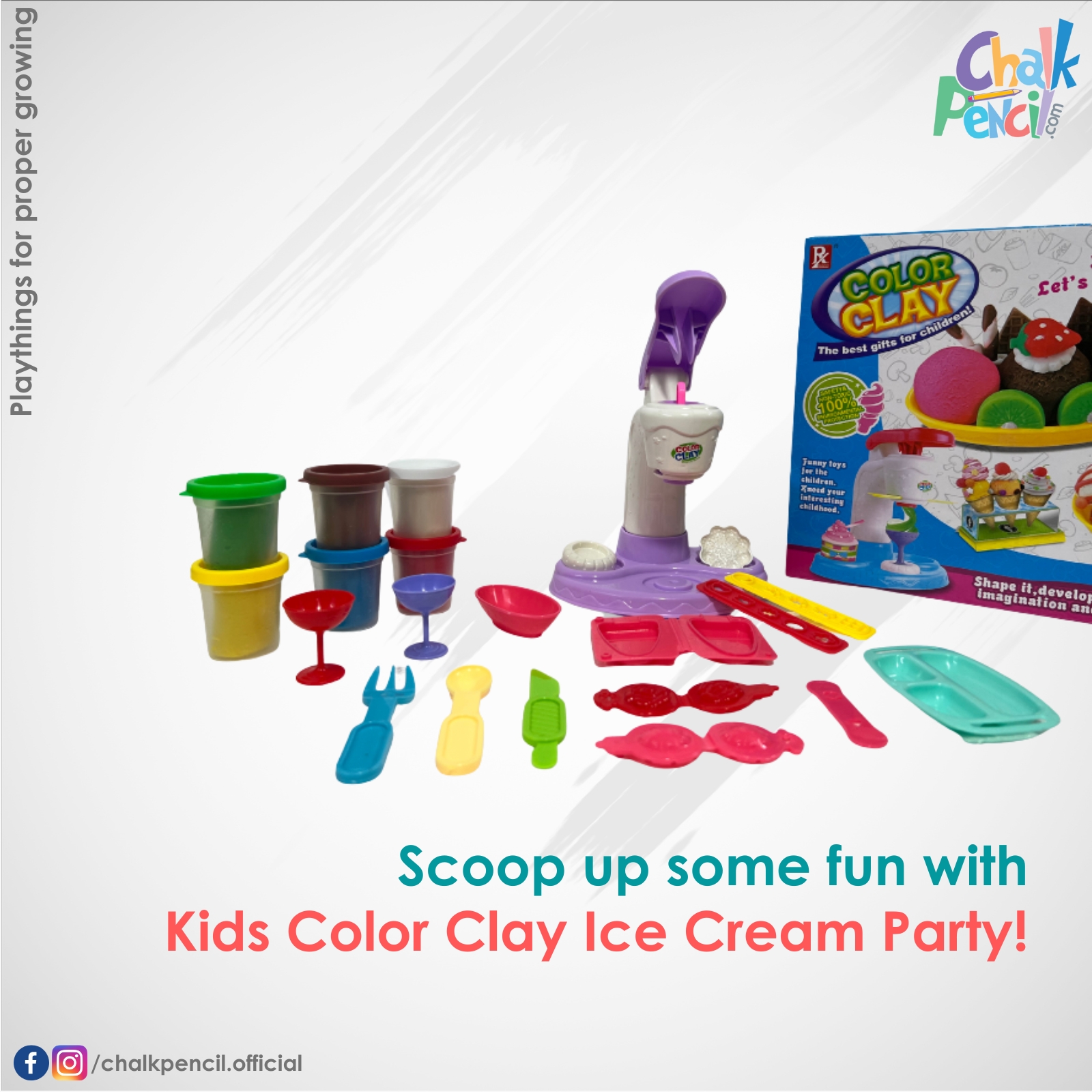 Kids Color Clay Ice Cream Party