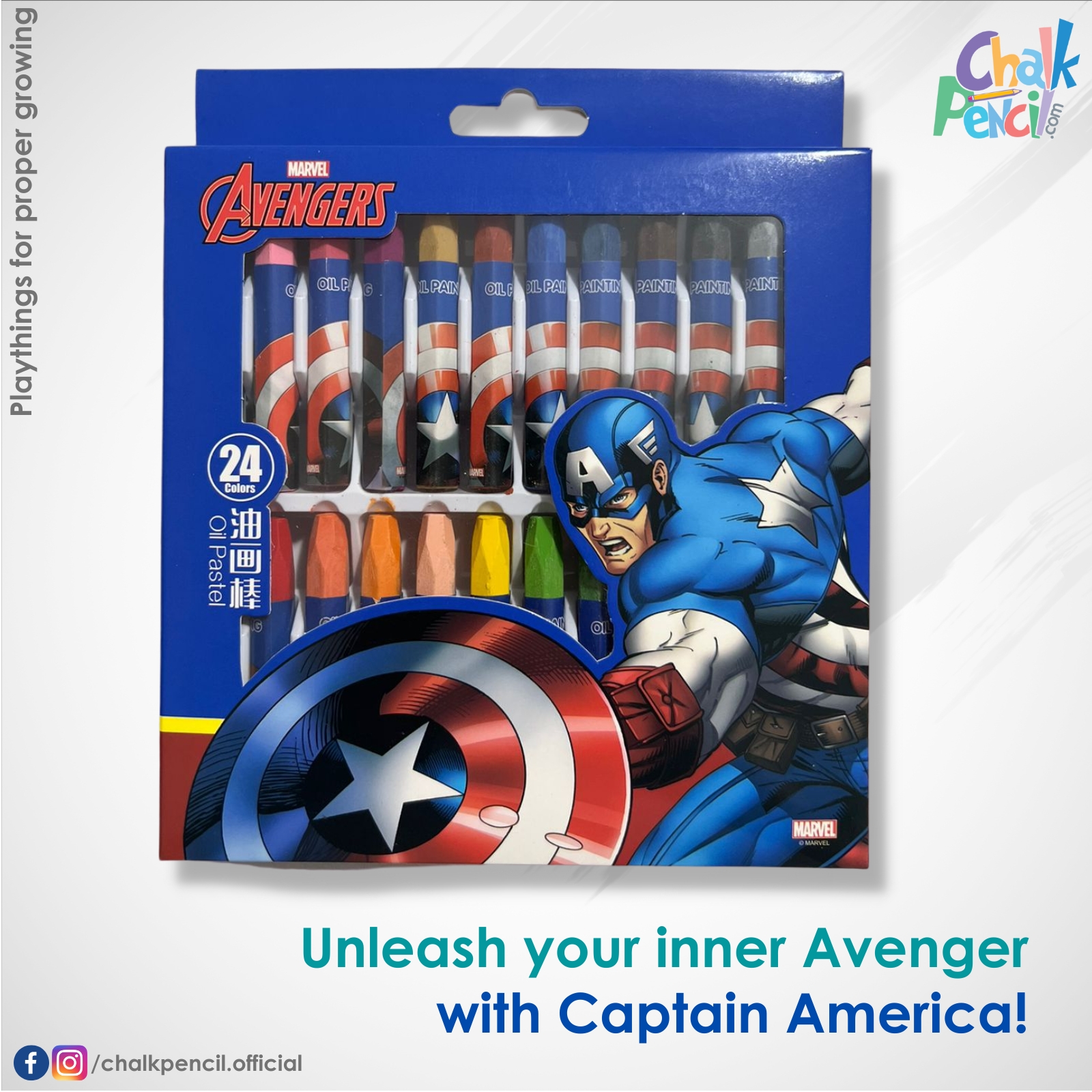Captain America Oil Pastel Color Set