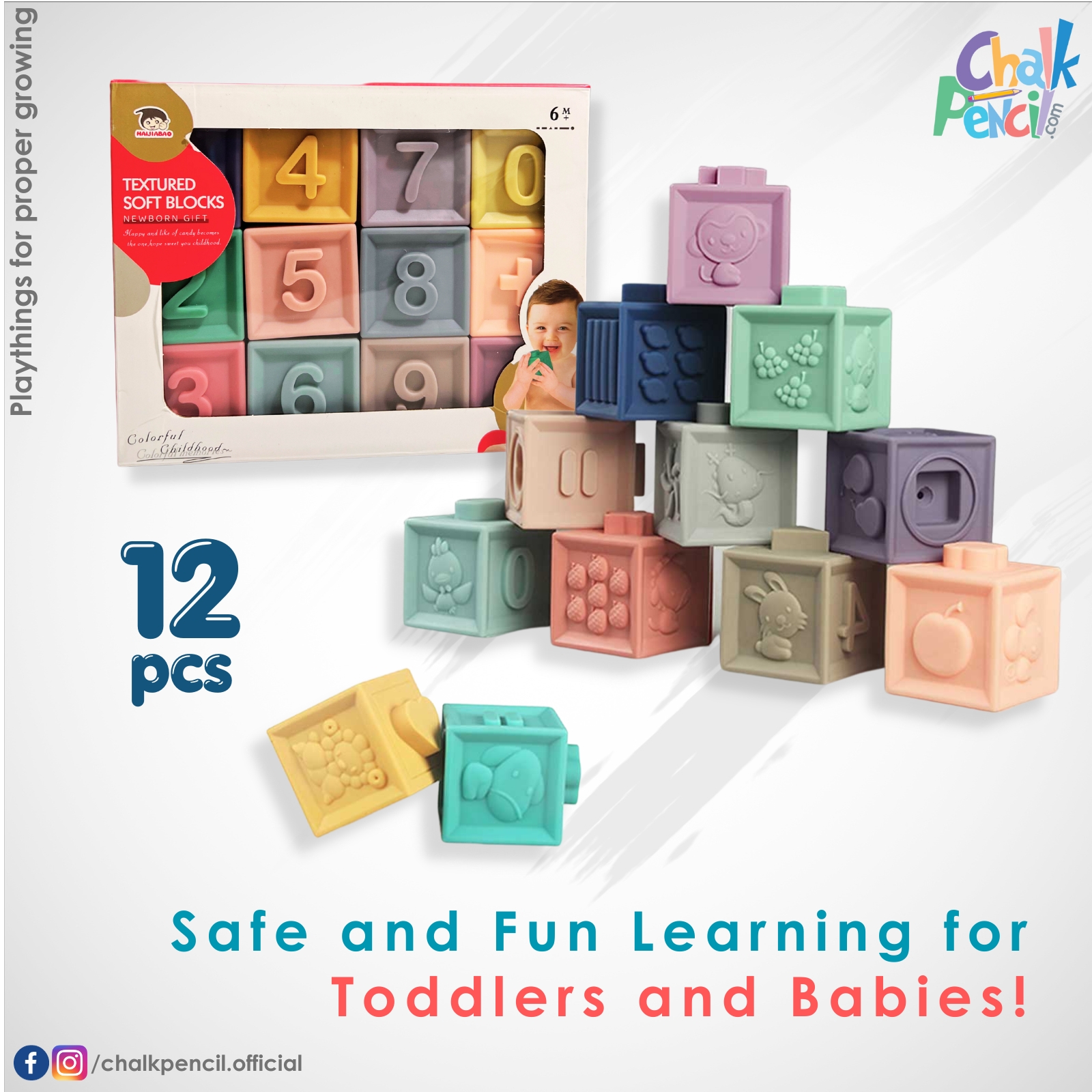 Montessori Soft Baby Blocks