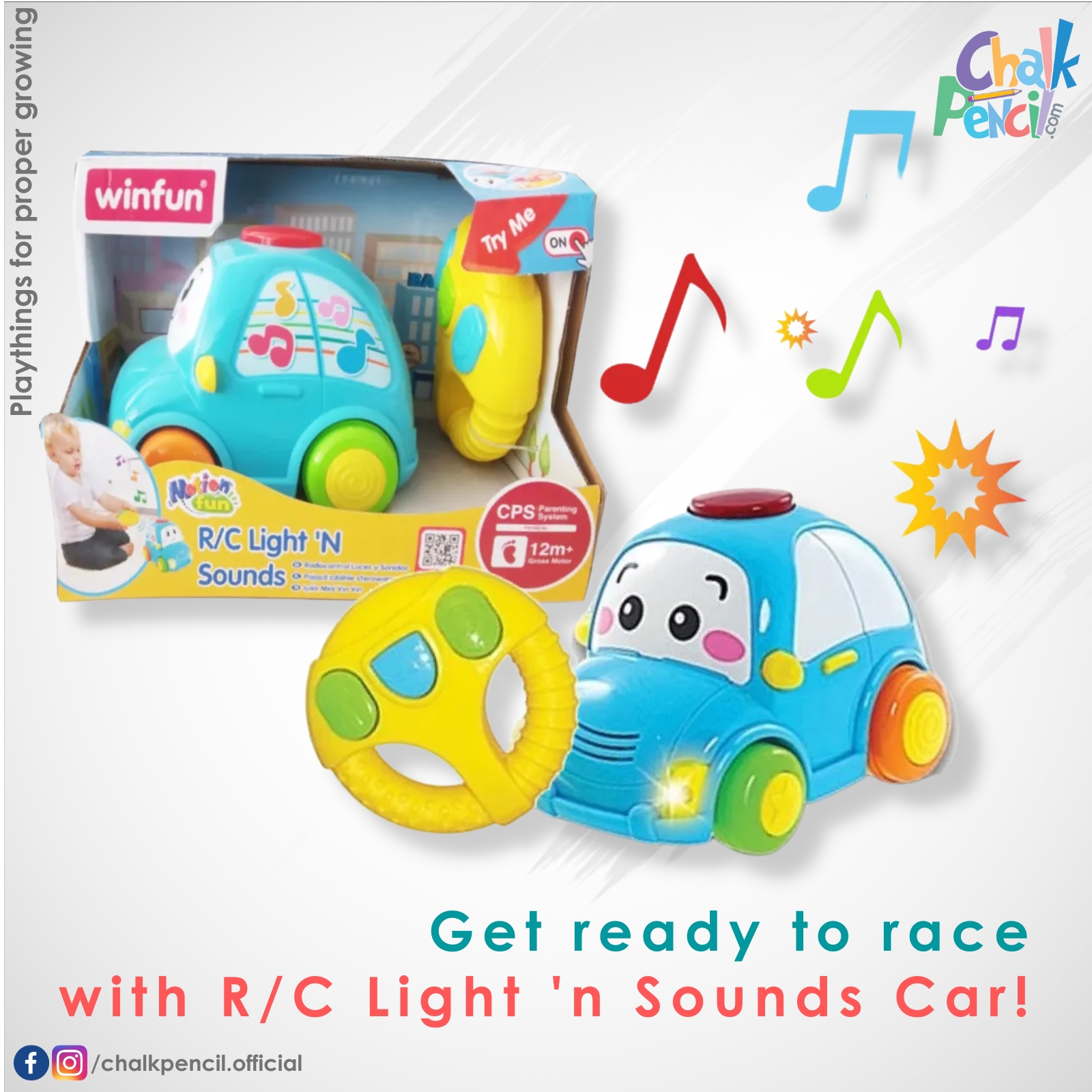Winfun 001155 RC Light 'n Sounds Car