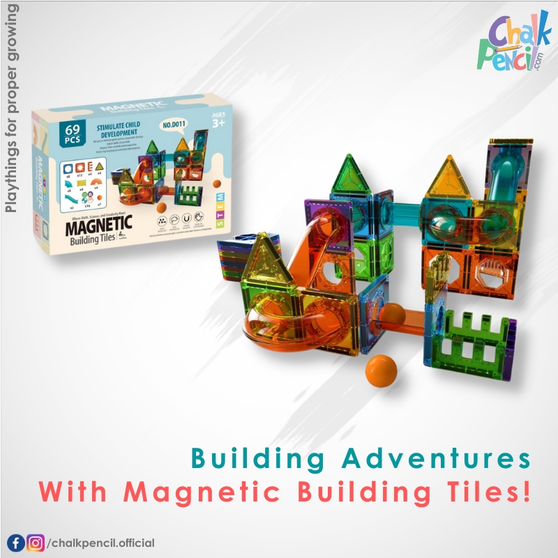 Magnetic Building Tiles 69 pcs