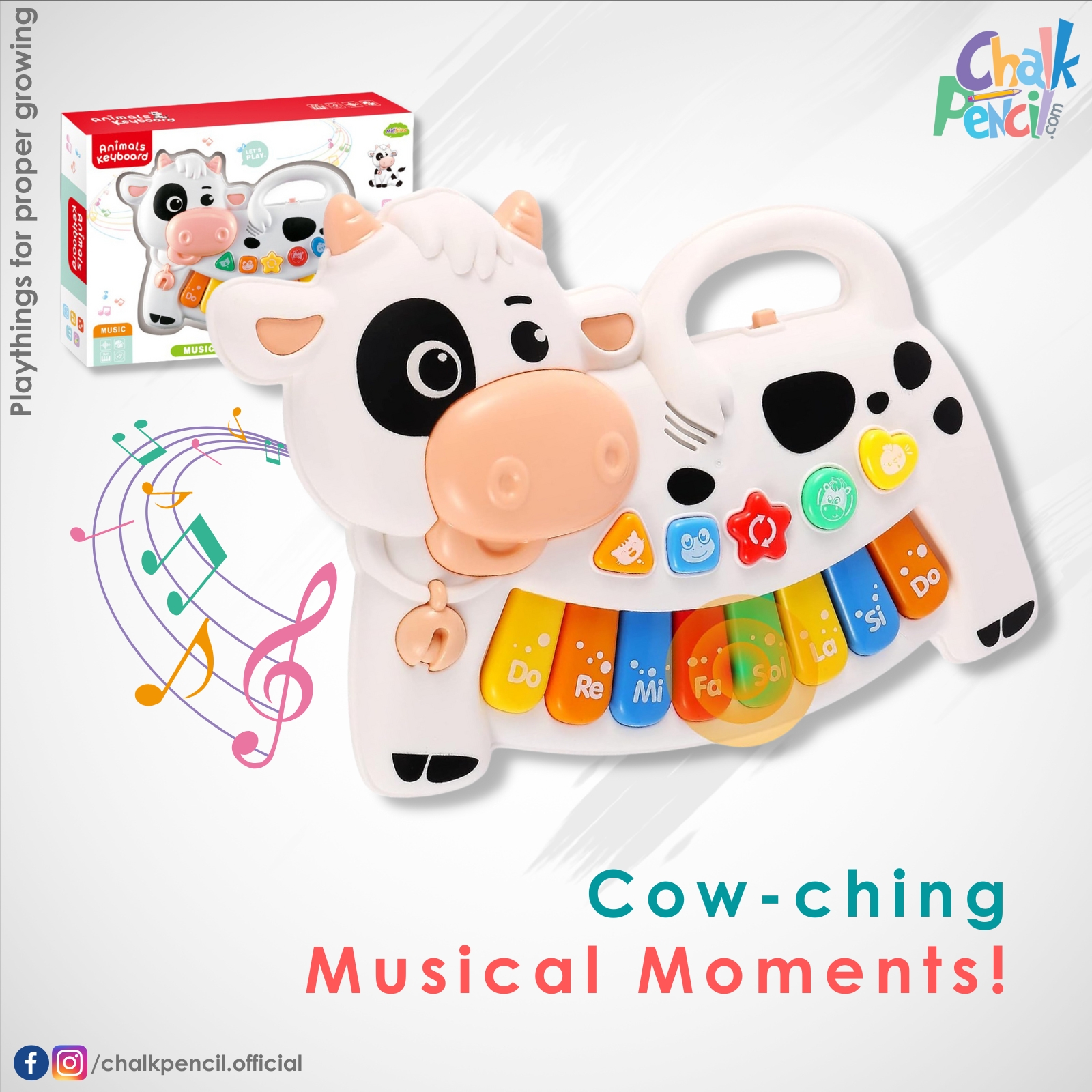 Cute Cow Musical Keyboard