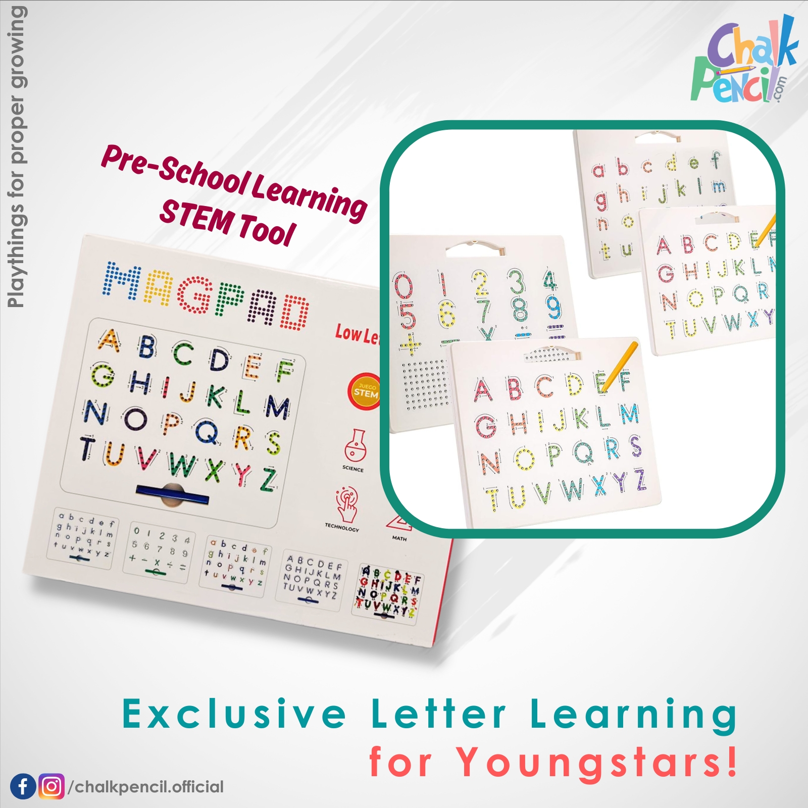 MAGPAD Letter Learning Board