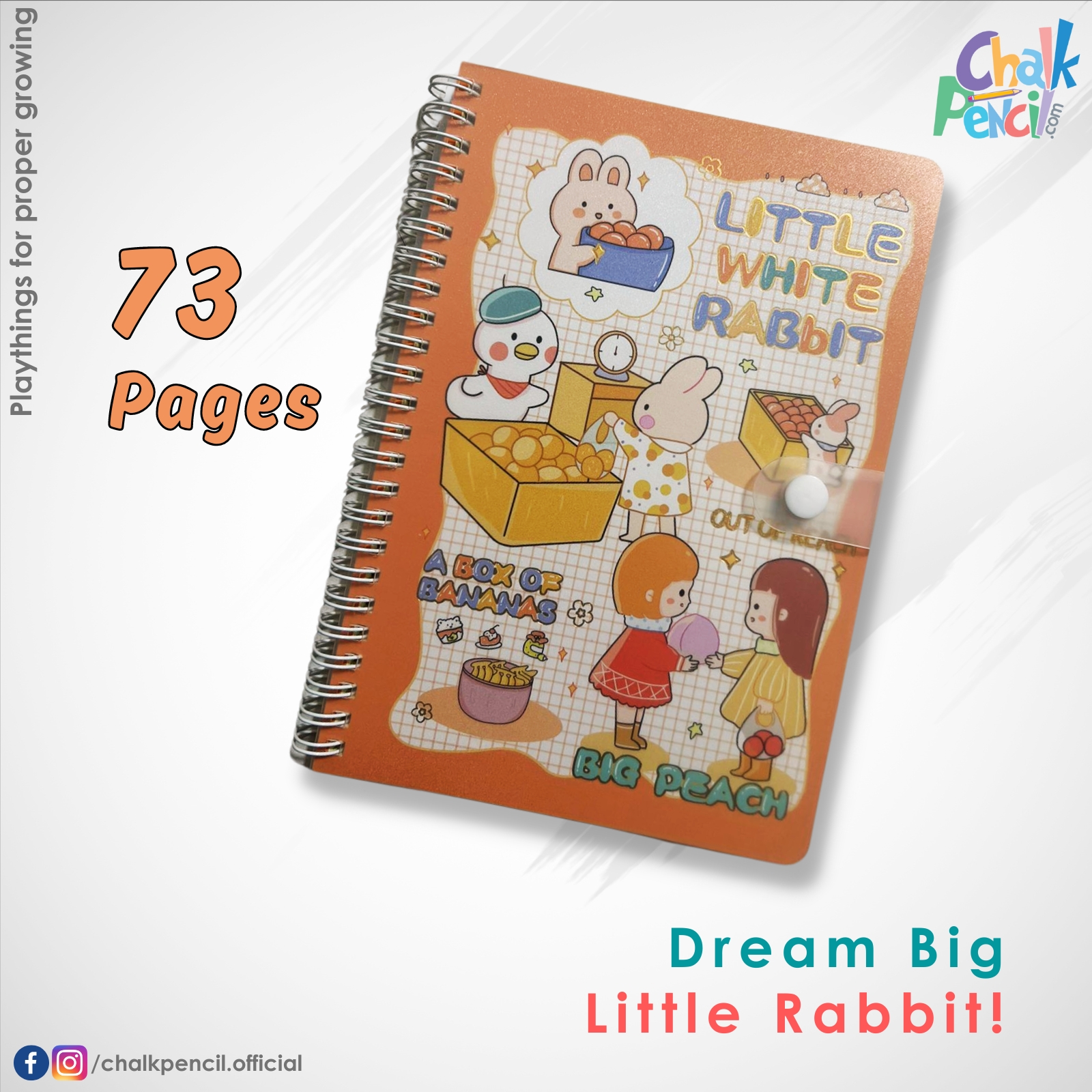 Little White Rabbit Kids Cute Notebooks