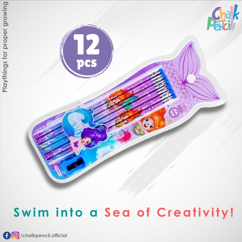 Mermaid Pencil Set 12 pcs