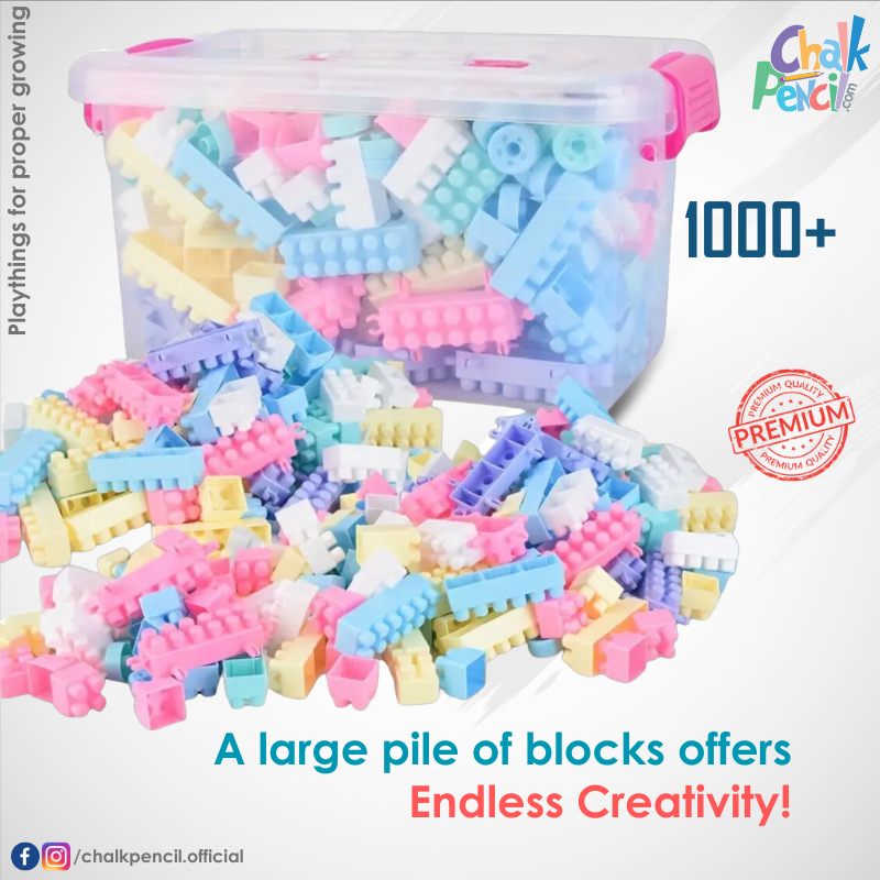 Large Pile of Blocks Endless Creativity 1000+