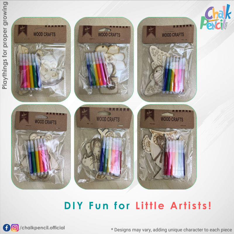 Wooden DIY Painting Cartoon Set