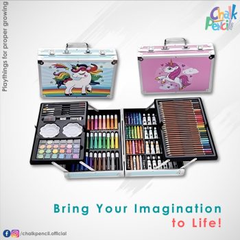 145 pcs Unicorn Art Supplies for Kids - Drawing & Painting Set