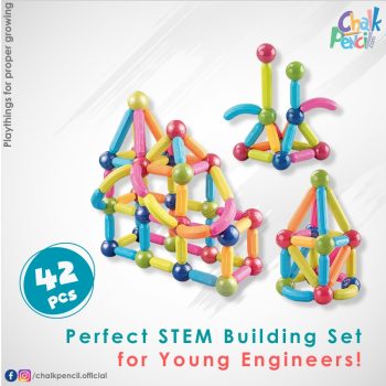 3D Building Magnetic Sticks 42 Pcs