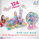 3D Magnetic Building Constructor Set 124 pcs