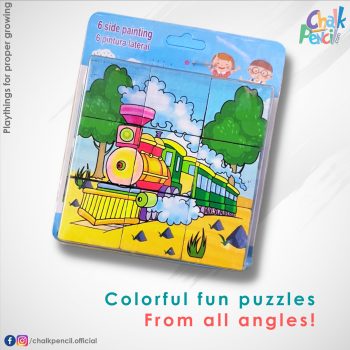 6 Side Painting Train Puzzle Set