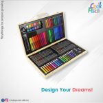 Kids Wooden Drawing Case 180 Pcs