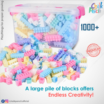 Large Pile of Blocks Endless Creativity 1000+ Pieces