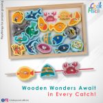Montessori Wooden Marine Life With Fishing Sticks