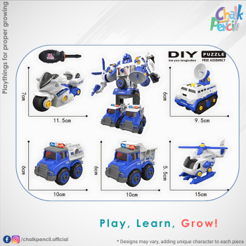5 in 1 Transformers Vehicles Assemble Set